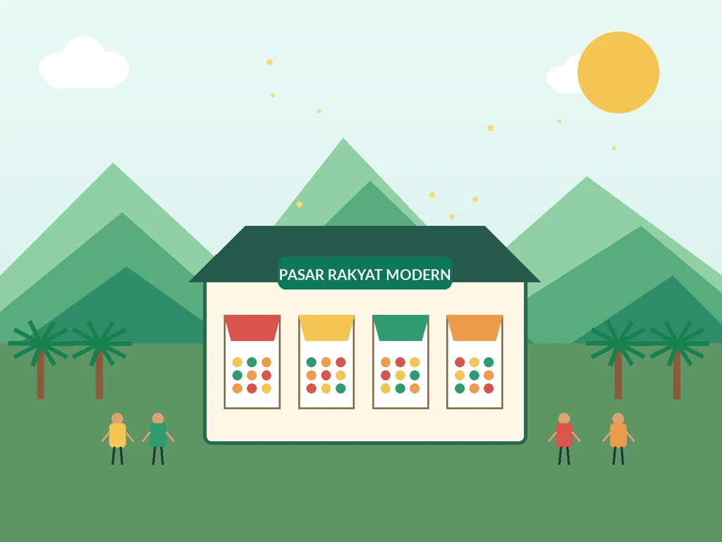 Ilustrasi Pasar rakyat & perdagangan Nagari Sungai Rumbai